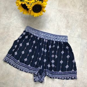 Angie Shorts - Angie Blue & Orange Floral Shorts Size Large Angie Shorts - Angie Blue & Orange Floral Shorts Size Large